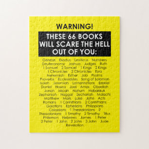 Puzzle Liste des livres de la Bible Peur Enfer dehors Drô