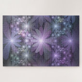 Puzzle Lit de fleurs Art Fractal Abstrait tendance brilla (Horizontal)