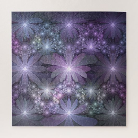 Puzzle Lit de fleurs Art Fractal Abstrait tendance brilla (Vertical)