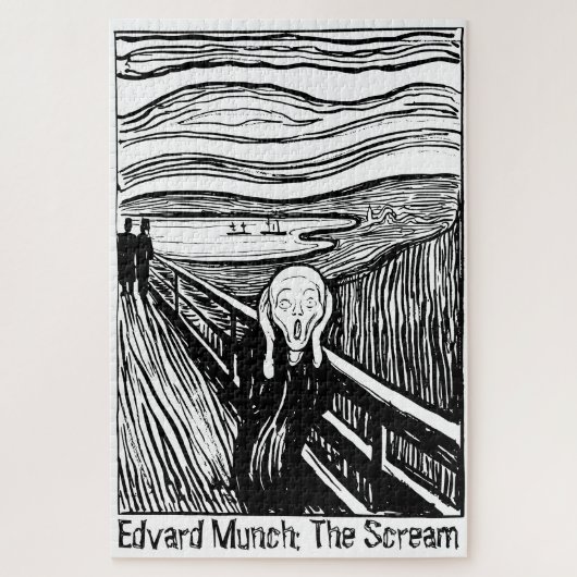 Puzzle Lithographie d'Edvard Munch Le Cri Art 1000 pièces (Vertical)