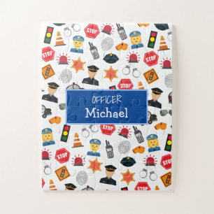 Puzzle Little Boys Police Officier Motif Enfants