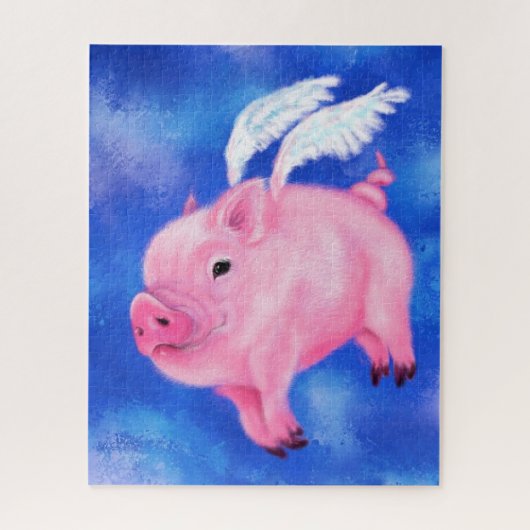 Puzzle Little Flying Piggy Angel - Collection d'oeuvres d (Vertical)