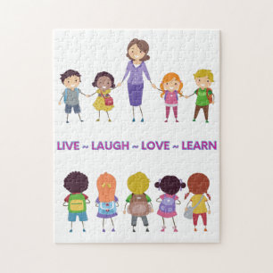 Puzzle Live ~ Laugh ~ Amour ~ Apprendre Enseignant de l'é