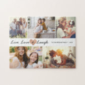 Puzzle Live Love & Laugh Modern Family Photo Collage (Horizontal)