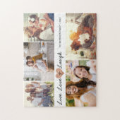 Puzzle Live Love & Laugh Modern Family Photo Collage (Vertical)