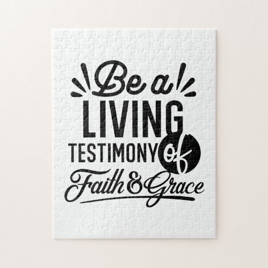 Puzzle Living Testimony Bible Quote Christian Motivation (Vertical)