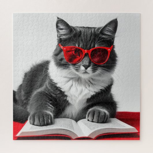 Puzzle Livre de lecture Cat (Vertical)