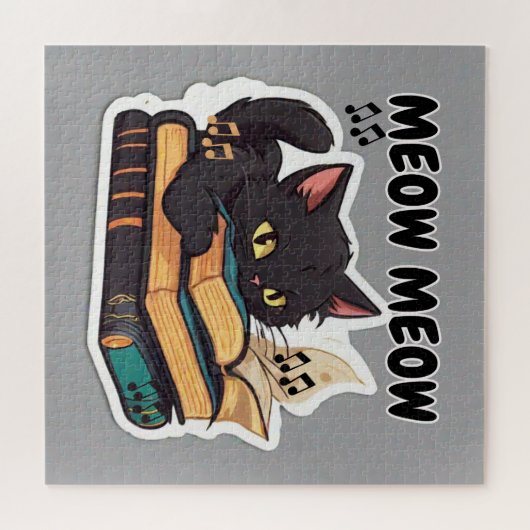 Puzzle Livre de lecture de Meow Meow Cat (Horizontal)