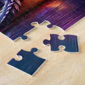 Puzzle Livre de lecture Dragon Violet Lune Bleue (Côté)
