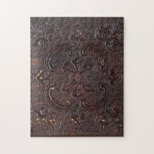 Puzzle Livre en cuir ancien déchu