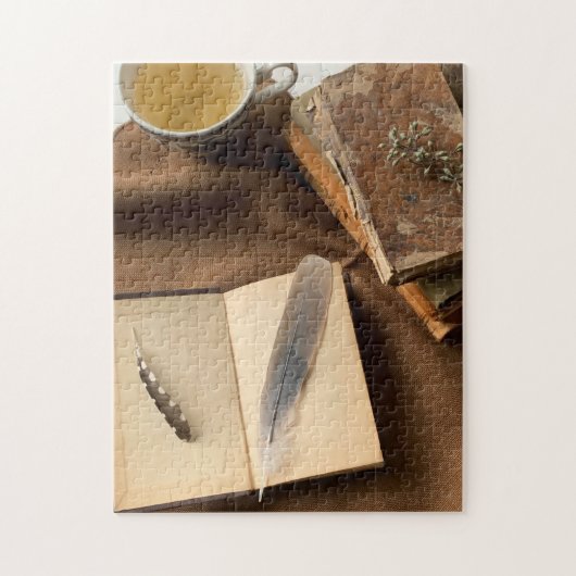 Puzzle Livres avec plumes (Vertical)