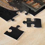 Puzzle Livres de lecture de fantôme rétro, fantôme de bib (Côté)