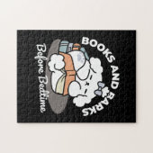 Puzzle Livres et écorces - Conception de lecture de chien (Horizontal)