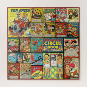 Puzzle LIVRES vintages POUR ENFANTS ET ILLUSTRATIONS DE P