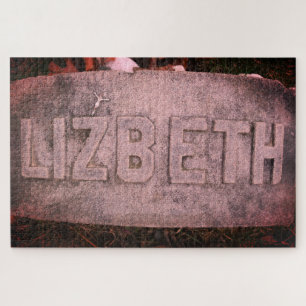 Puzzle Lizzie Borden Gravestone 'Lizbeth' Fall River, MA