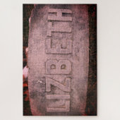Puzzle Lizzie Borden Gravestone 'Lizbeth' Fall River, MA (Vertical)