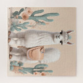Puzzle Llama à selle dans le désert (Horizontal)