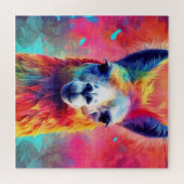 Puzzle Llama arc-en-ciel (Horizontal)