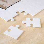Puzzle Llama aux fleurs blanches (Côté)