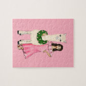 Puzzle Llama avec couronne cardiaque et illustration de f (Horizontal)