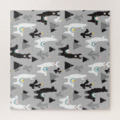 Puzzle Llama cactus montagnes, motif sans soudure. (Horizontal)