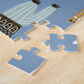 Puzzle Llama, Cactus, Motif d'éléments à main. (Côté)