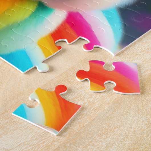 Puzzle Llama colorée (Côté)