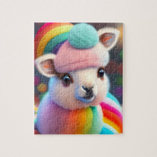 Puzzle Llama colorée (Vertical)