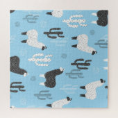 Puzzle Llama et cactus, motif mignon. (Horizontal)