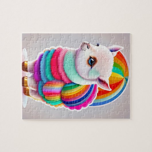 Puzzle Llama Fluffée Cute (Horizontal)