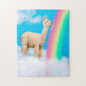 Puzzle Llama Licking Rainbow (Vertical)