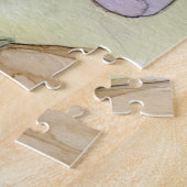 Puzzle llustration d'une belle, sensible fille (Côté)