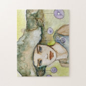 Puzzle llustration d'une belle, sensible fille (Vertical)