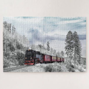 Puzzle Locomotive d'hiver