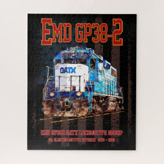 Puzzle Locomotive diesel EMD GP38-2 et drapeau américain