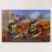Puzzle Locomotives vintage American Steam Train Train (Horizontal)