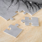 Puzzle L'oeil avec iris vert regarde la macro de concept  (Côté)