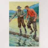 Puzzle "Log Rollers" Western Art par Philip R Goodwin (Vertical)