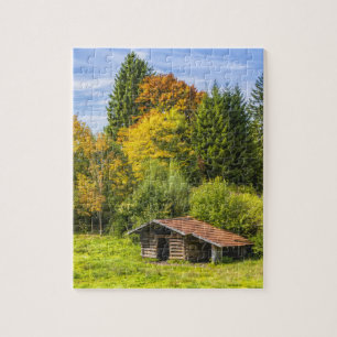 Puzzle Logement Cabine dans les montagnes
