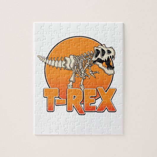 Puzzle logo de dessin animé T-REX (Vertical)