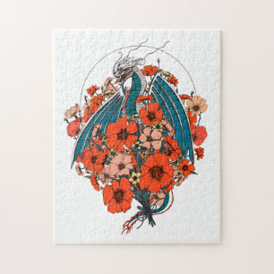 Puzzle Logo de dragon asiatique