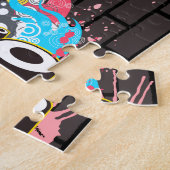 Puzzle Logo de graffiti de patin de mur de briques avec (Côté)