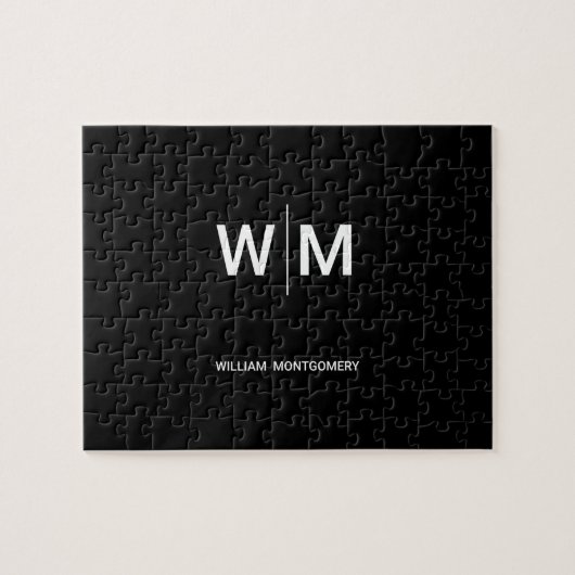 Puzzle Logo de marque noire | Entreprise (Horizontal)
