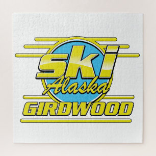 Puzzle Logo de ski Girdwood Alaska 80s