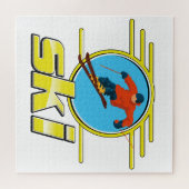 Puzzle Logo de ski rétro 90 (Horizontal)