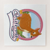 Puzzle logo de vacances de cerf de Californie (Horizontal)