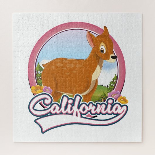 Puzzle logo de vacances de cerf de Californie (Vertical)