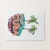 Puzzle logo de voiture classique cubaine (Horizontal)