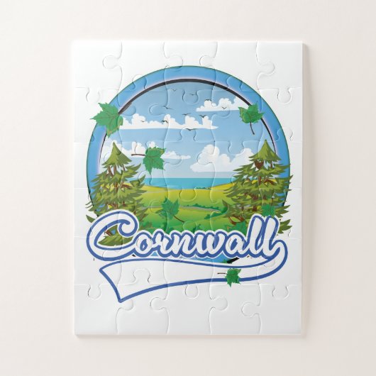 Puzzle Logo de voyage de Cornwall (Vertical)