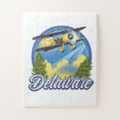 Puzzle Logo de voyage du Delaware (Vertical)